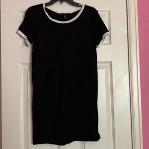 Black and White T-shirt Dress